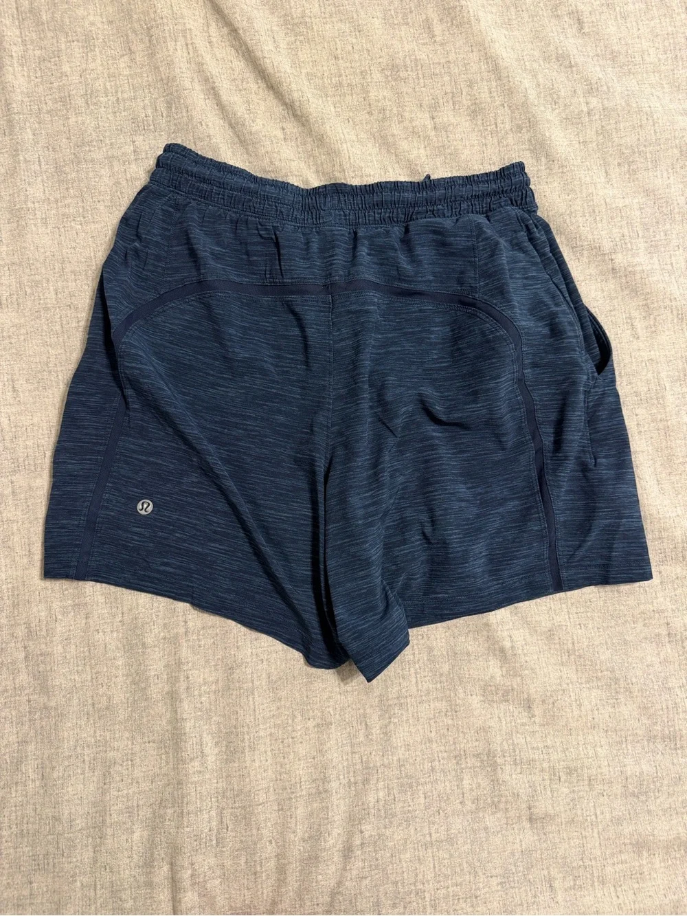 lululemon athletica Men's Heathered Navy Athletic Shorts